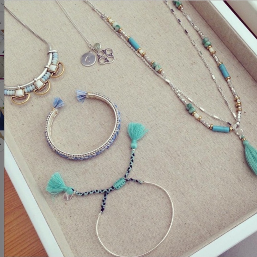 Stella & Dot Costa Necklace Turquoise tassel - Picture 11 of 14